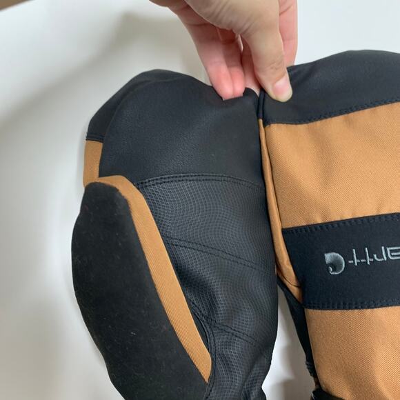 Carhartt Men's A616 Waterproof Mitt Glove Large, Brown / Black - Picture 10 of 12